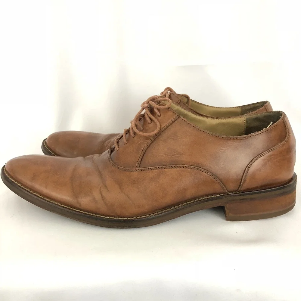 Cole Haan Grand OS  Mens Brown Leather Oxford Dress Shoes Size‎ 11.5 C12849